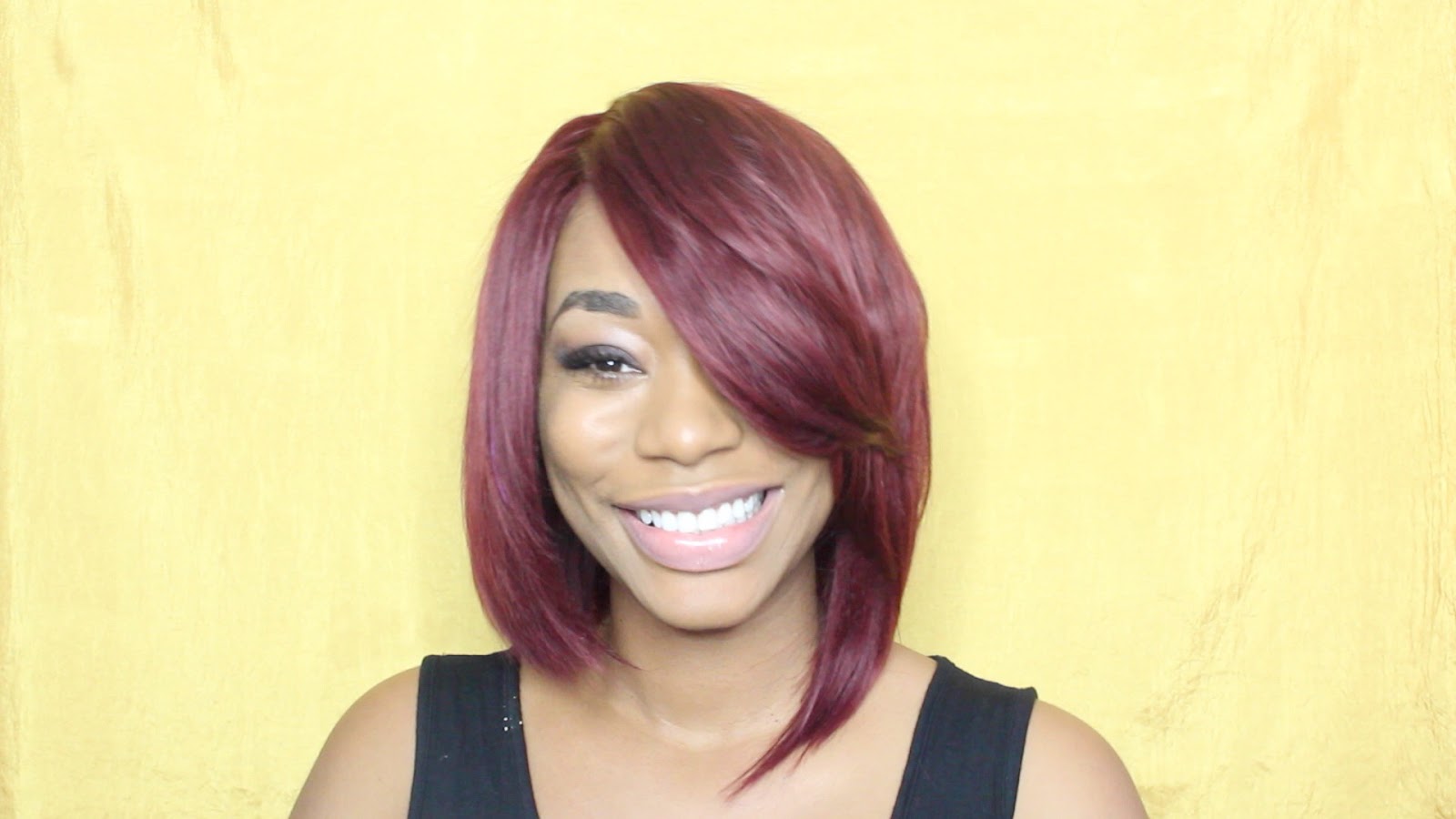 Red Bob Cut Quick Weave Hair Tutorial Chimerenicole Chimere Nicole