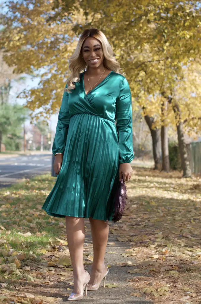 chimere nicole beautiful black woman in green dress