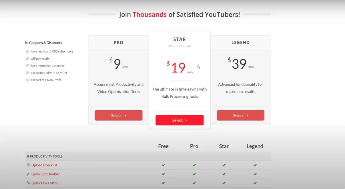 tubebuddy price list 2021