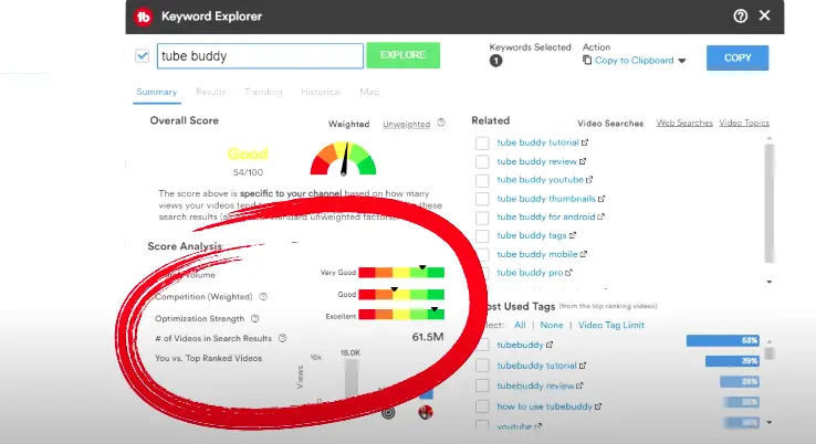 how to use tubebuddy to search keywords and make money