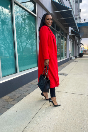 bold red over coat