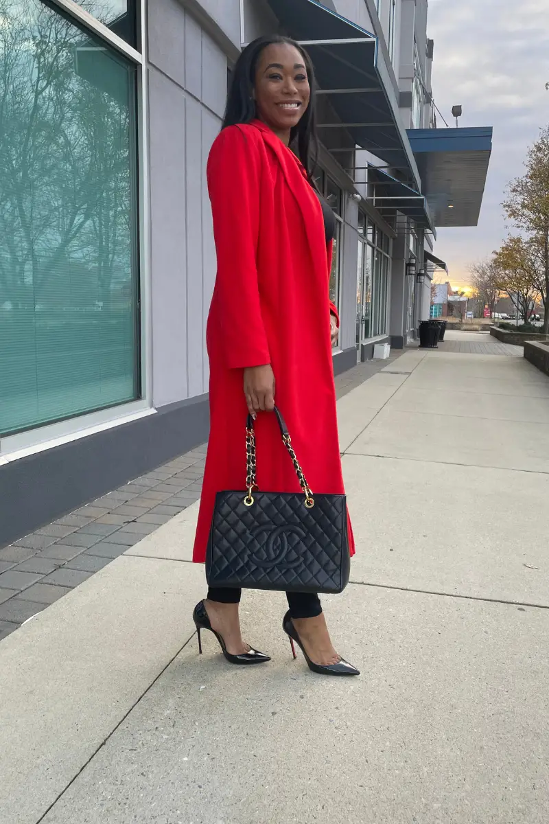 5 ways to style a red coat for women